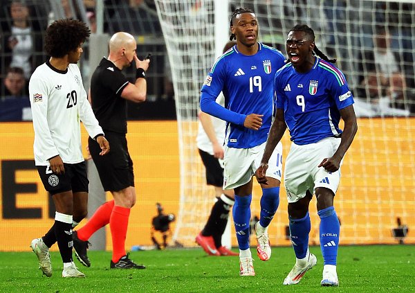 Bejubelte zwei Tore: Moise Kean. - © Christian Charisius/dpa