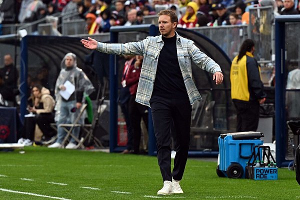 Julian Nagelsmann im Herbst 2023 bei seiner Bundestrainer-Premiere in Hartford gegen die USA. (Archivbild) - © Federico Gambarini/dpa
