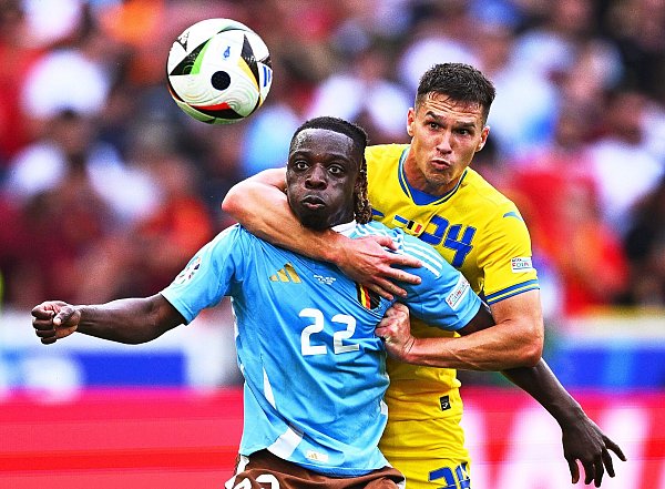 Belgien und die Ukraine lieferten sich eine umkämpfte Partie in Stuttgart. - © Tom Weller/dpa