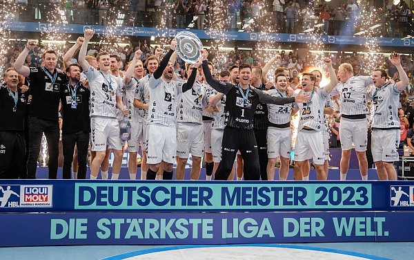 2023 bejubelte der THW Kiel den 23. Meistertitel. - © Christoph Schmidt/dpa