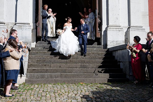 Stolzes Paar: Joe und Andrea Laschet haben geheiratet - © Henning Kaiser/dpa