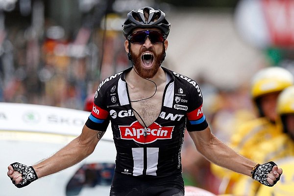 Jubel in Pra Loup: Der Tour-Etappensieg ist das Highlight von Geschkes Karriere. - © picture alliance / dpa