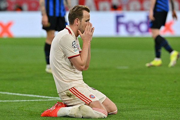 Frust pur: Harry Kane nach seinem Schuss an den Außenpfosten im Hinspiel. - © Peter Kneffel/dpa