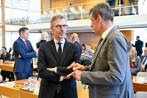 Lars Castellucci (l, SPD) und Christoph Hoffmann (r, FDP) leiten derzeit als Stellvertreter zwei Ausschüsse. - © Uwe Anspach/dpa