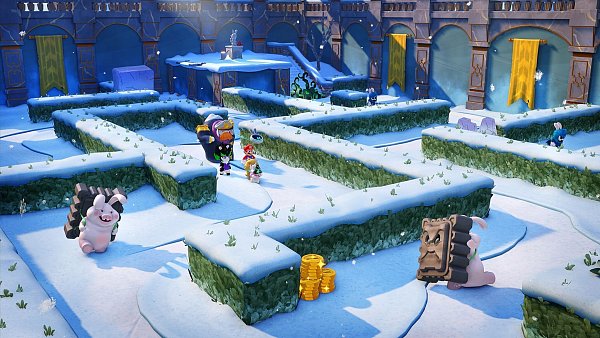 Runde um Runde kämpfen sich Mario, und seine Rabbidfreunde gegen die gesammelte Gegnerschaft durch. Hier ist Köpfchen gefragt statt tumber Action. - © Ubisoft/dpa-tmn