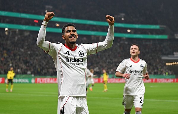 Brachte die Eintracht in Führung: Ansgar Knauff. - © Arne Dedert/dpa