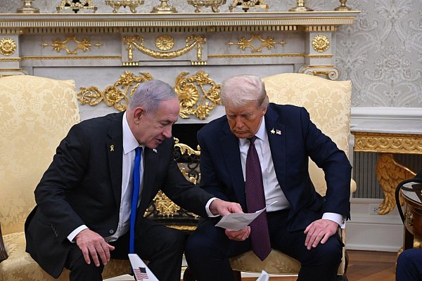 Am Montag hatte Trump den Friedensplan vorgestellt. - © Avi Ohayon/Israel Gpo/ZUMA Press Wire/dpa