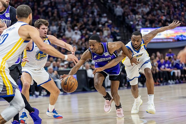 Die Warriors hatten gegen die Kings trotz starker erster Hälfte das Nachsehen. - © Sara Nevis/AP/dpa