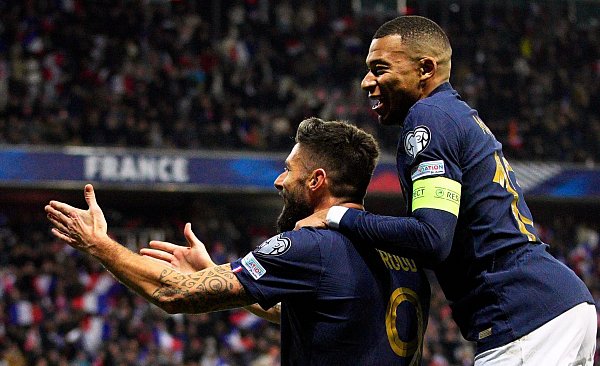 Frankreich feierte einen Kantersieg gegen Gibraltar. - © Daniel Cole/AP