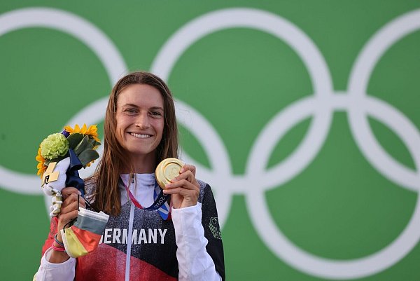 Ricarda Funk aus Deutschland holte in Tokio Gold im Kajak. Nun peilt sie bei der WM in Sydney erneut einen Titel an. - © Jan Woitas/dpa