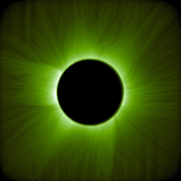 Dieses Bild wurde von einem Satelliten der «Proba-3»-Mission aufgenommen. Es zeigt die innere Sonnenkorona so, wie ein menschliches Auge sie bei einer Sonnenfinsternis durch einen grünen Filter sehen würde. - © ESA/Proba-3/ASPIICS//WOW algorithm /dpa
