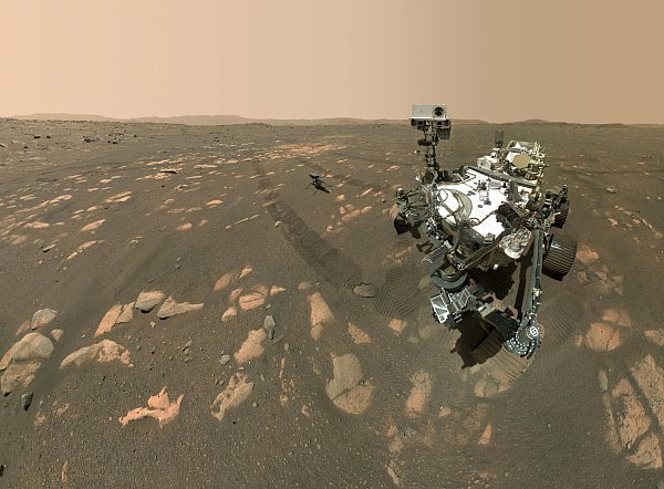 Der Mars-Rover «Perseverance» erforscht den «Roten Planeten» nach Hinweisen auf früheres mikrobielles Leben (Archivfoto). - © --/NASA/JPL-Caltech/MSSS/dpa