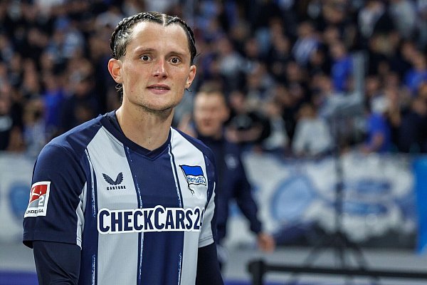 Auch Offensivspieler Fabian Reese kann Herthas Krise aktuell nicht beenden - © Andreas Gora/dpa