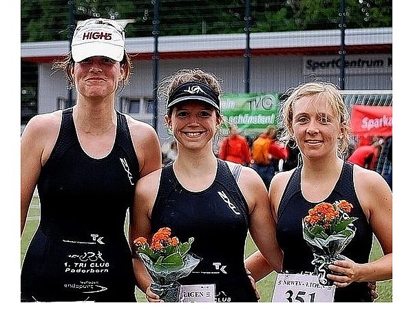 Das Team des 1. Tri-Club mit (v. l.) Fabienne Wecker, Katrin Hollendung, Fabienne Wecker und Judith Wolffram.
