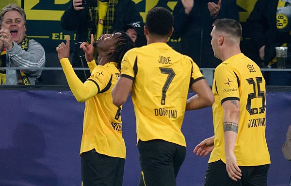 Carney Chukwuemeka erzielte das 2:0 für den BVB. - © Bernd Thissen/dpa