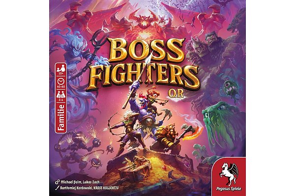 «Boss Fighters QR»: Bis zu 4 Spielende ab 10 Jahren jagen verschiedene Monster. Eine Runde dauert zwischen 40 und 60 Minuten. Eine App steht zwar im Mittelpunkt, das analoge Spiel kommt aber nicht zu kurz. - © Pegasus Spiele/dpa-tmn