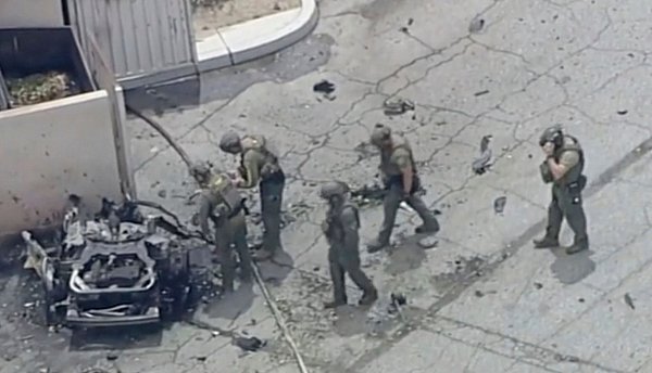Die Identität des Todesopfers war zunächst nicht bekannt. - © -/ABC7 Los Angeles via AP/dpa