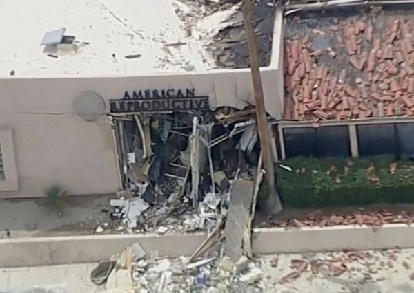 Mitarbeiter der Fruchtbarkeitsklinik wurden nicht verletzt. - © -/ABC7 Los Angeles via AP/dpa