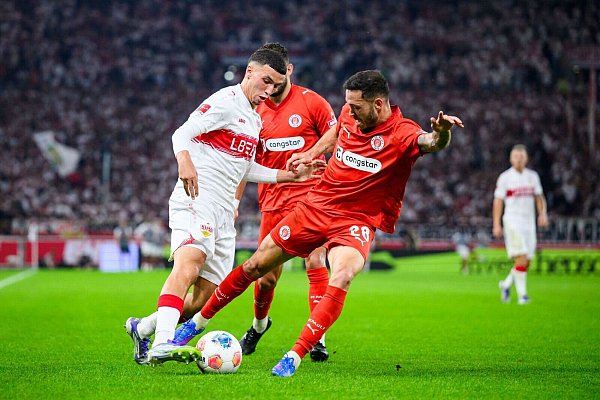 Traf zum ersten Mal für den VfB: Bilal El Khannouss. - © Tom Weller/dpa