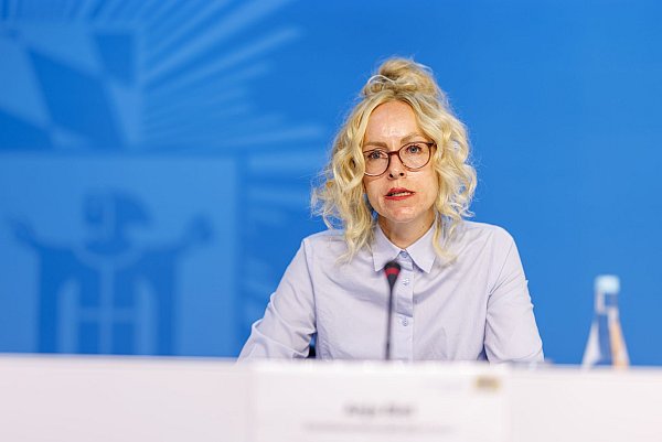 Anja Biel, Staatsanwältin von der Staatsanwaltschaft München I, bei der Pressekonferenz im Polizeipräsidium München. - © Matthias Balk/dpa