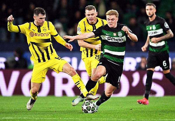 Der BVB und Sporting Lissabon lieferten sich ein wenig ereignisreiches Duell - © Federico Gambarini/dpa
