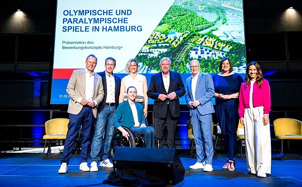 Der Start Hamburg ins Bewerbungs-Rennen um die Olympischen Spiele ist erfolgt. - © Daniel Bockwoldt/dpa