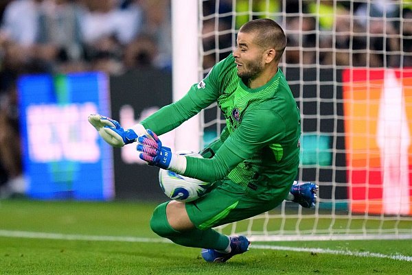 Im Blickpunkt: Der neue PSG-Torwart Lucas Chevalier. - © Darko Bandic/AP/dpa