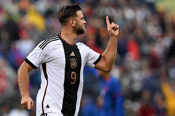 Erzielte das 2:1 für Deutschland: BVB-Stürmer Niclas Füllkrug. - © Federico Gambarini/dpa