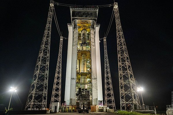 Eine Vega-C-Trägerrakete soll den «Biomass»-Satelliten der ESA vom Weltraumbahnhof Kourou in Französisch-Guayana ins All bringen. - © T. Leduc/ESA-CNES-ARIANESPACE/Optique vidéo du CSG–T. Leduc/dpa