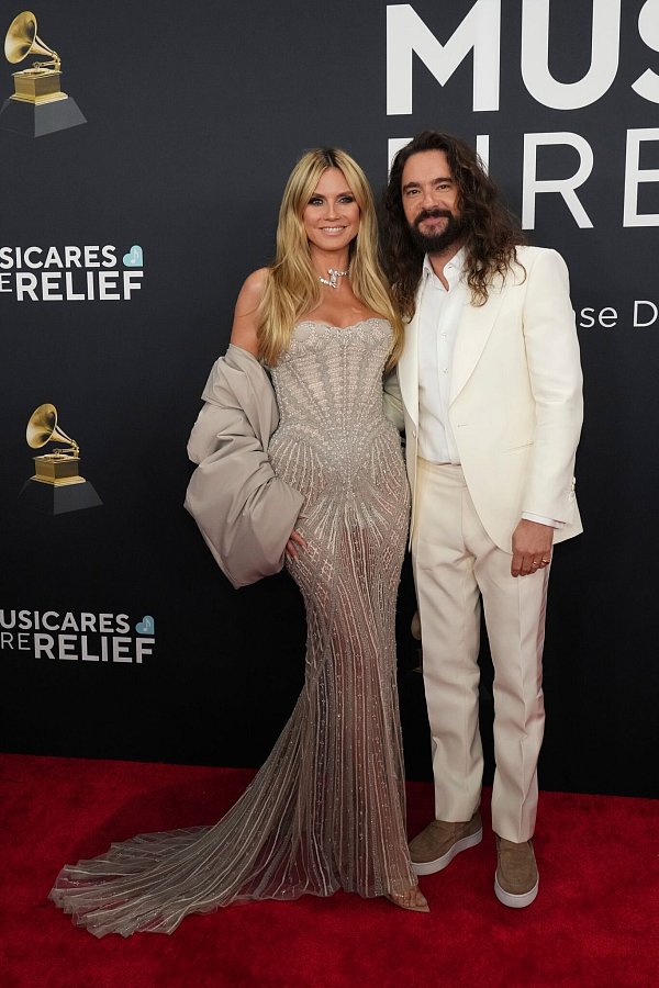Auch Heidi Klum und Tom Kaulitz waren bei den Grammys. - © Jordan Strauss/Invision/AP/dpa