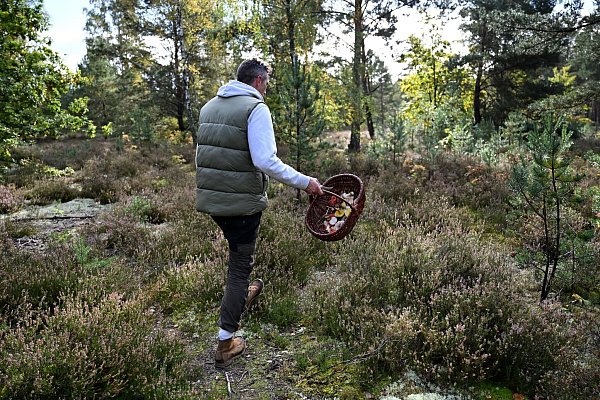 Moritz Schmid unterwegs in seinem Heimatwald. - © Lilli Förter/dpa