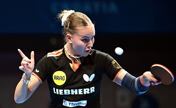 Tischtennis-Europameisterin Annett Kaufmann. - © Manfred Schillings/dpa