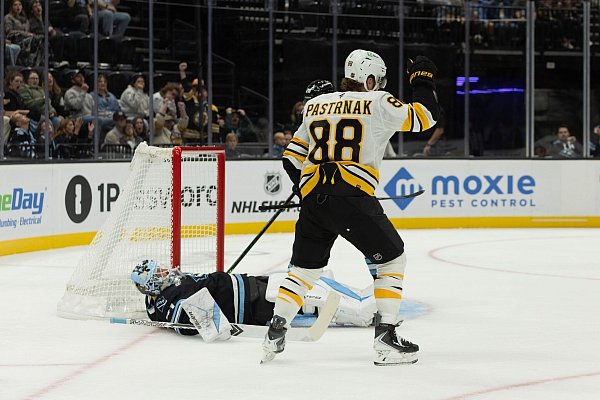 Zwei Tore von David Pastrnak waren für die Boston Bruins zu wenig. - © Melissa Majchrzak/AP/dpa