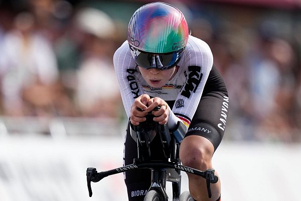 Rad-Talent Antonia Niedermaier. - © Peter Dejong/AP/dpa