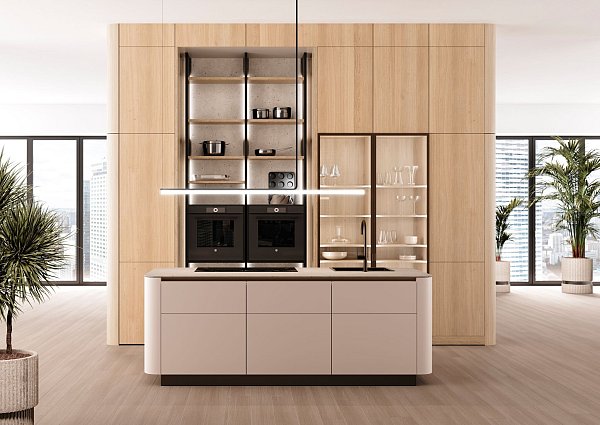 Runde Konturen sind einer der Küchenmöbeltrends 2026. - © Leicht Küchen/dpa-tmn