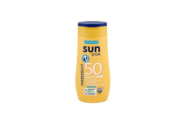 Preiswerter Sieger: Gute Sonnencremes müssen nicht teuer sein, wie die «Sun D\\\'Or Sonnenmilch, 50» von Budni zeigt. - © ÖKO-TEST Verlag GmbH & Co. KG/dpa-tmn