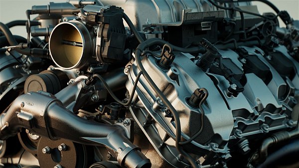 Maschinenbaukunst: Klassischer V8-Motor mit Kompressor mit 5.163 ccm. - © Ford/dpa-tmn