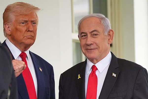 US-Präsident Donald Trump trifft den israelischen Regierungschef Benjamin Netanjahu am Montag. (Archivbild) - © Evan Vucci/AP/dpa