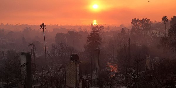 Die Verwüstung durch Feuer in Los Angeles. - © Jae C. Hong/AP/dpa