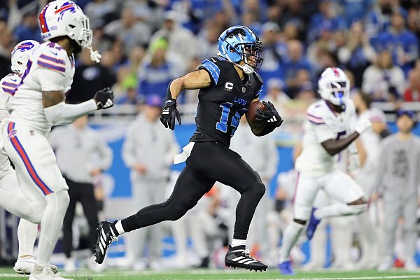 Lief den Bills mehrmals davon: Amon-Ra St. Brown. - © Rey Del Rio/AP/dpa