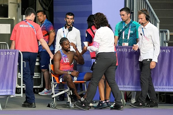 Auch US-Sprinter Noah Lyles hatte in Paris mit einer Corona-Infektion zu kämpfen. - © Matthias Schrader/AP