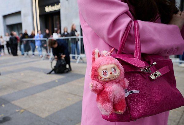 Fans brachten ihre eigenen Labubus mit. - © Annette Riedl/dpa