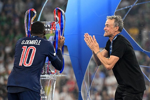 Ousmane Dembélé ist laut UEFA der beste Champions-League-Spieler in dieser Saison. - © Robert Michael/dpa