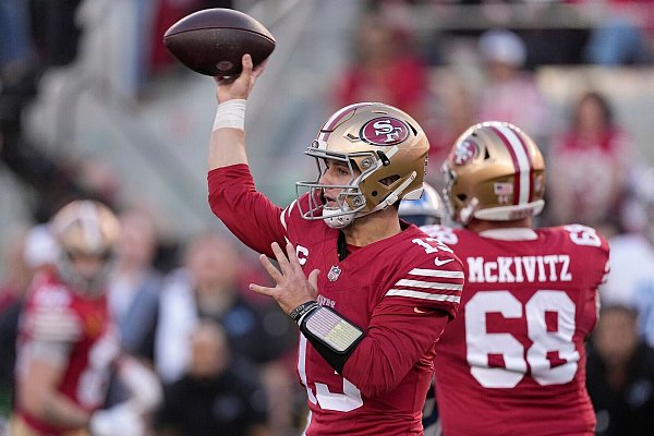 Für die San Francisco 49ers ist es die erste Teilnahme am Super Bowl mit Brock Purdy als Quarterback. - © Mark J. Terrill/AP/dpa