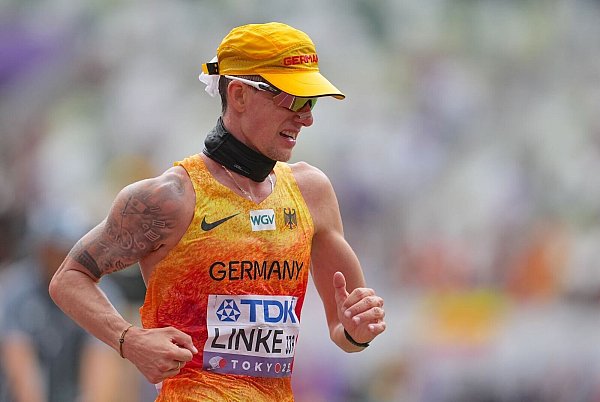 Geher Christopher Linke zeigte ein gutes WM-Rennen über die 20 Kilometer. - © Michael Kappeler/dpa