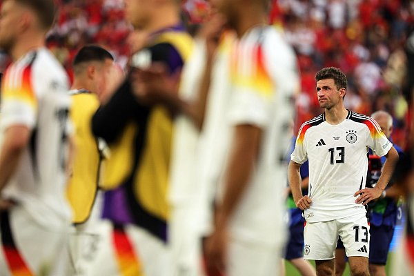 Thomas Müller ist nach dem EM-Aus tief enttäuscht. - © Christian Charisius/dpa