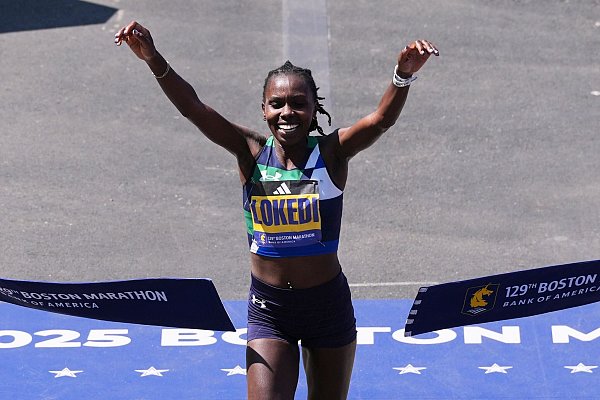 Sharon Lokedi lief einen Streckenrekord. - © Charles Krupa/AP/dpa