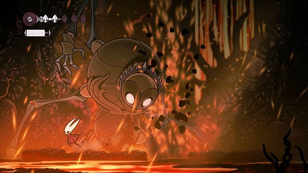 Hornet bekommt es in «Hollow Knight: Silksong» mit mächtigen Feinden zu tun. - © Team Cherry/dpa-tmn
