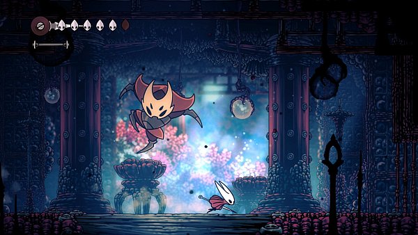 Hornet in einem Boss-Fight in «Hollow Knight: Silksong». - © Team Cherry/dpa-tmn