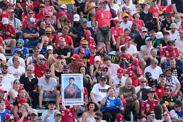 Monza ist immer ein Fest für die Tifosi. - © Antonio Calanni/AP/dpa